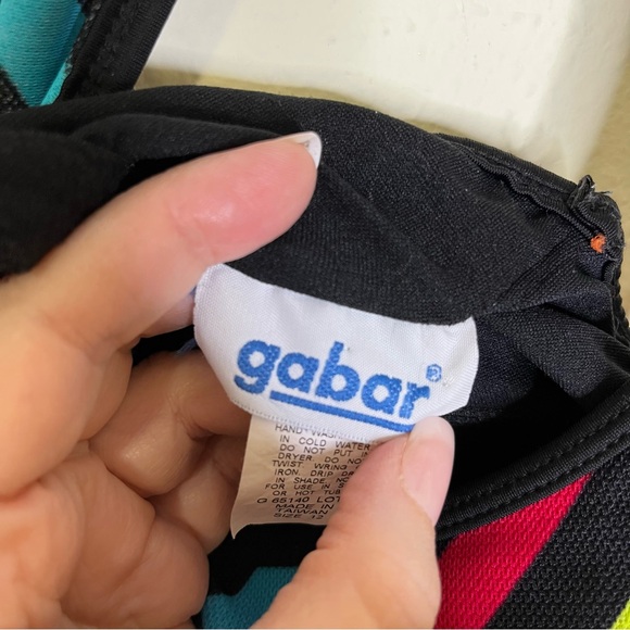 True Vintage Gabar rainbow Striped Racerback Tank top sz 12 70s 80s - Picture 2 of 6